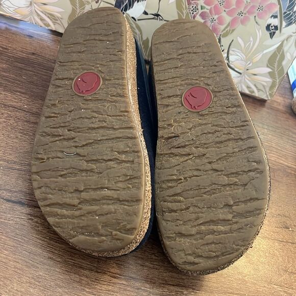 Haflinger Navy and Teal Slippers - Picture 6 of 7